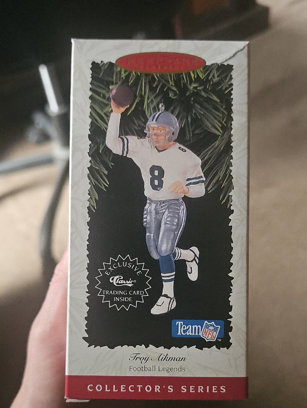 Troy Aikman NFL Team Collector's Series Ornament - White & Blue